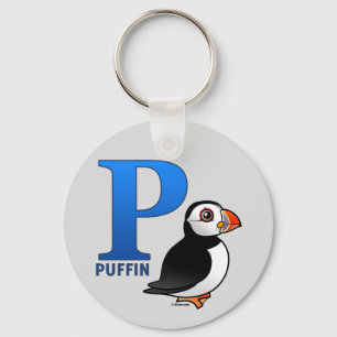 P ist für Puffin Schlüsselanhänger