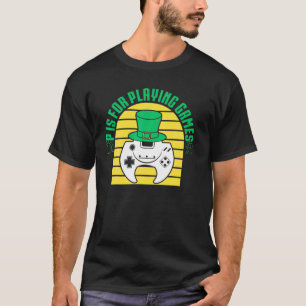 P ist für Spiele Glücksspiel Boy Gamer St Patricks T-Shirt