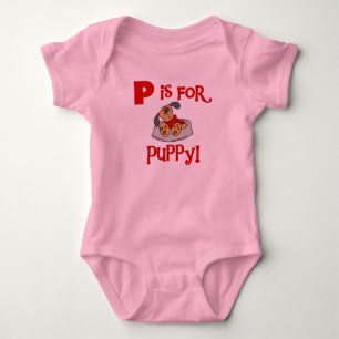 P ist für Welpen-T-Shirts und Geschenke Baby Strampler
