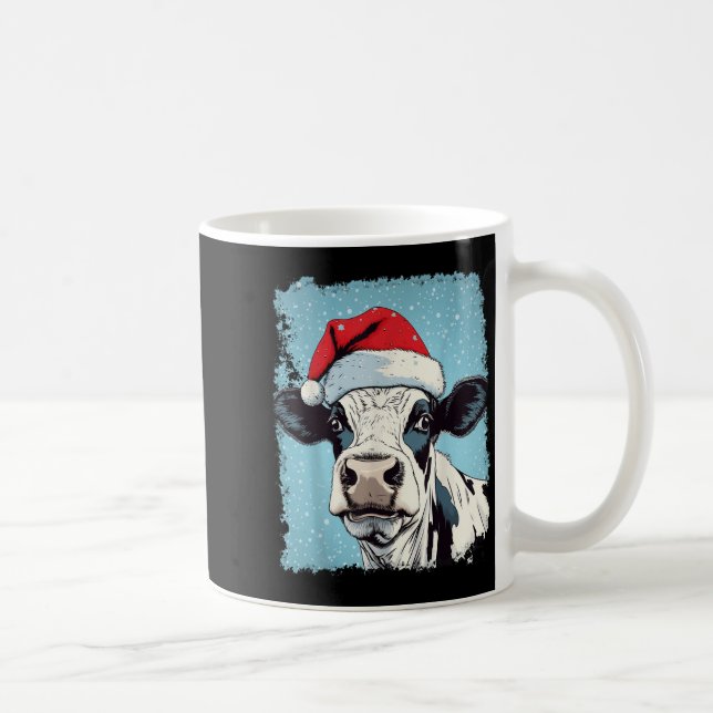 P Kunst Farbige Kuh Weihnachten  Kaffeetasse (Rechts)