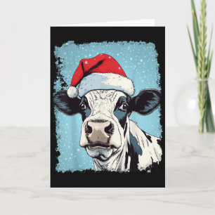 P Kunst Farbige Kuh Weihnachten Karte