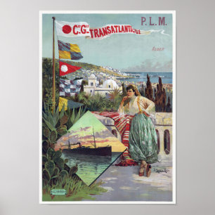 P.L.M. Alger Vintage Poster 1898