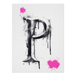 P Letter - Typografie Poster