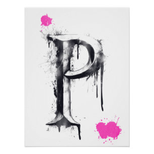 P Letter - Typografie Poster