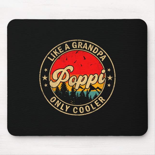 P Like A Grandpa Only Cooler Retro For Papa Grandp Mousepad (Vorne)