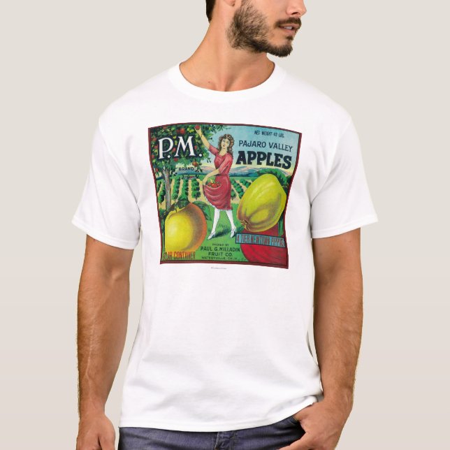 P.M. Apple-Kiste LabelWatsonville, CA T-Shirt (Vorderseite)