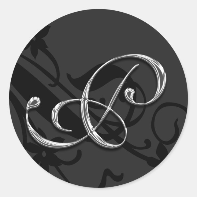 P Monogram Letter Wedding Umschlag Aufkleber Stick (Vorderseite)