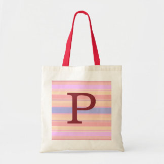 P: Monogram P Summer Stripes Fute Tote Bag Tragetasche