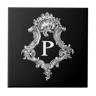 P Monogramm Initiale Fliese
