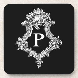 P Monogramm Initiale Untersetzer