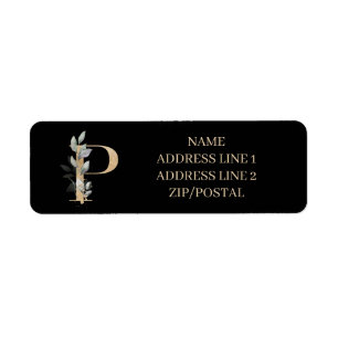 P Monogramm Personalisierte Floral