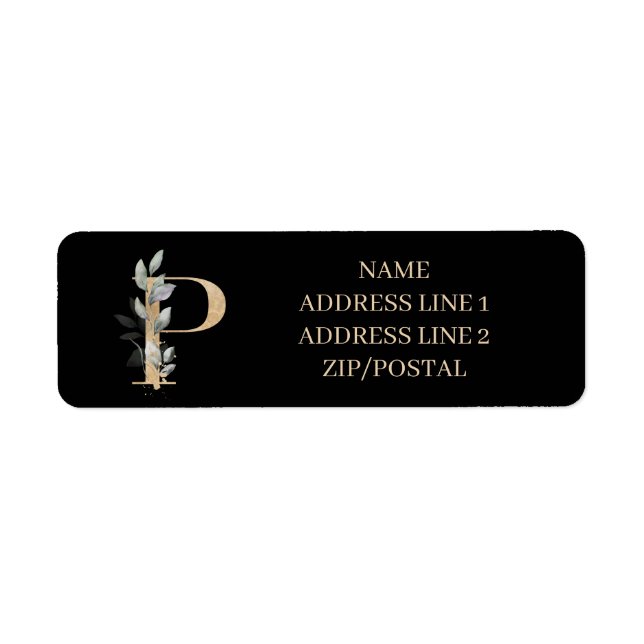 P Monogramm Personalisierte Floral (Vorne)