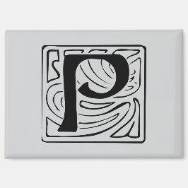 P Monogramm schwarz Magnet