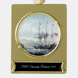 P&O-Dampfschiff Bentinck 1844 Banner-Ornament Gold