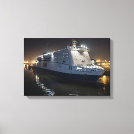 P&O Pride of Hull Fähre bei Nacht Leinwanddruck
