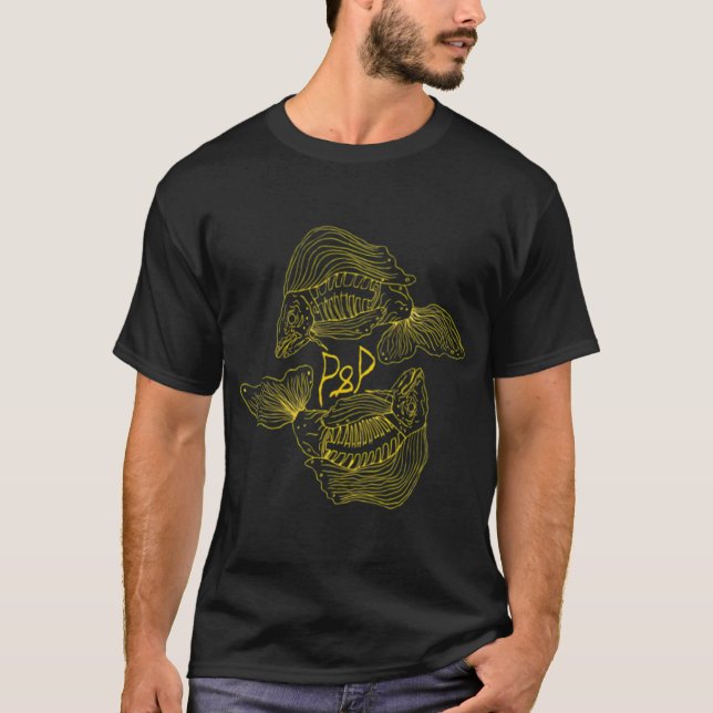 P&P-Fisch -gelb T-Shirt (Vorderseite)