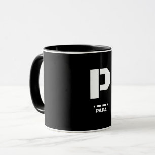 P(Papa) NATO Phonetischer Alphabet & Morse Code Tasse
