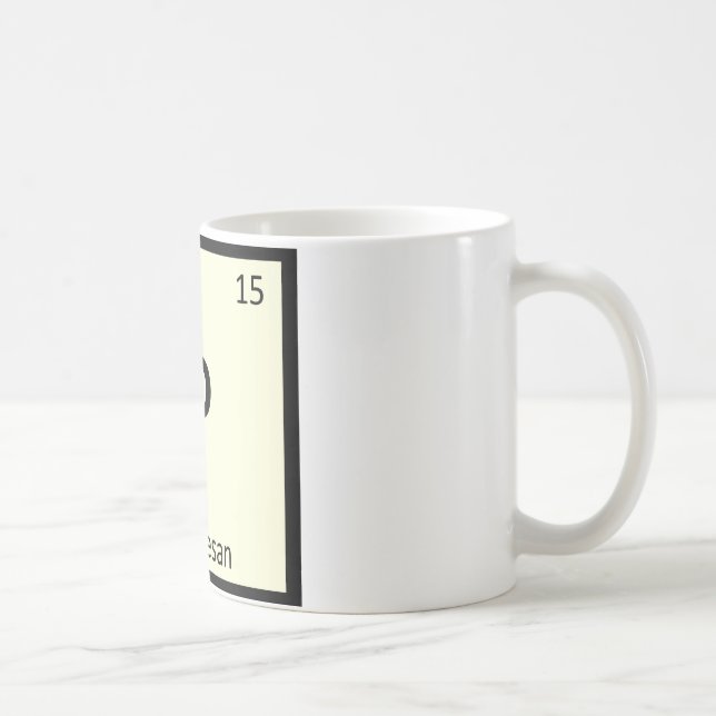 P - Parmesan Cheese Chemistry Periodic Table Kaffeetasse (Rechts)