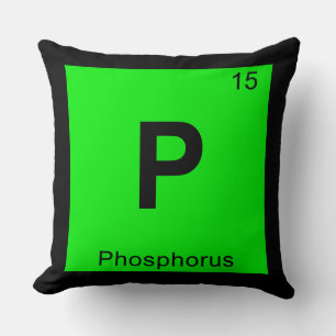 P - Phosphor Chemie Periodensystem Symbol Kissen