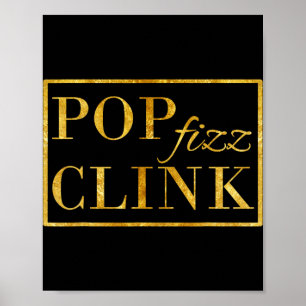 P Prost Fizz Getränk Frohes Neues Jahr Silvester  Poster