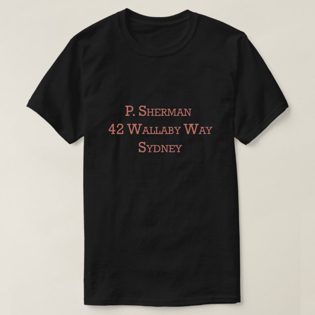 P. Sherman 42 Walla T-Shirt (Design vorne)