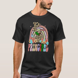 P steht für Schulleiter Regenbogen Groovy Apfel Le T-Shirt