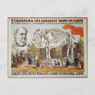 P.T. Barnum Show Postkarte