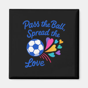 P The Byll verbreitet die Liebe Regenbogen Fußball Magnet