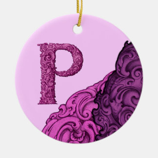 P - The Falck Alphabet (Rosa) Keramik Ornament