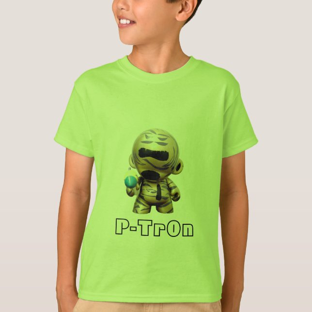 P-Tron Laser - Grüner T - Shirt (Vorderseite)