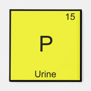 P - Urin Chemistry Element Symbol Funny Periodic Magnet