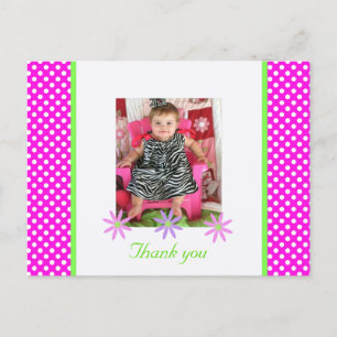 P & W Polka-dots: Bild: Danke Postcard Postkarte