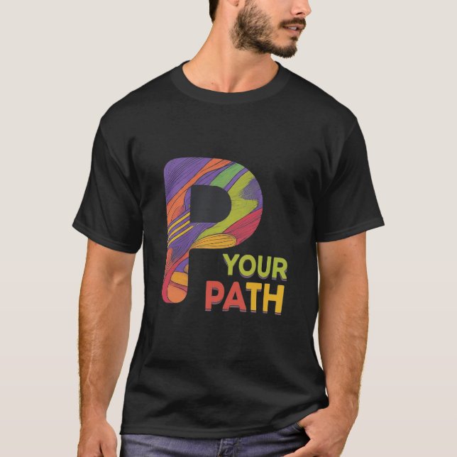 P Your Path Design men T-Shirt (Vorderseite)