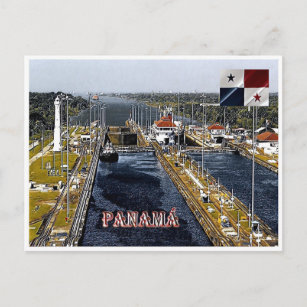 PA0003 Amerika - Panama - Kanallappen - Panoramaau Postkarte