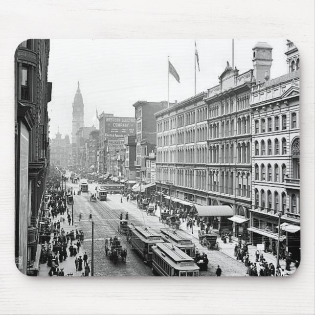 PA 1904 Markt-St.-Philadelphia. Mousepad (Vorne)