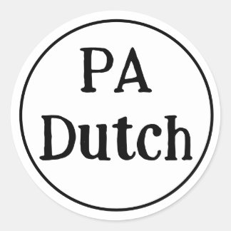 PA Dutch-Rundaufkleber Runder Aufkleber