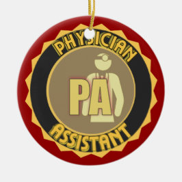 PA-LOGO-ARZT-BEHILFLICHE WEIHNACHTSverzierung Keramik Ornament