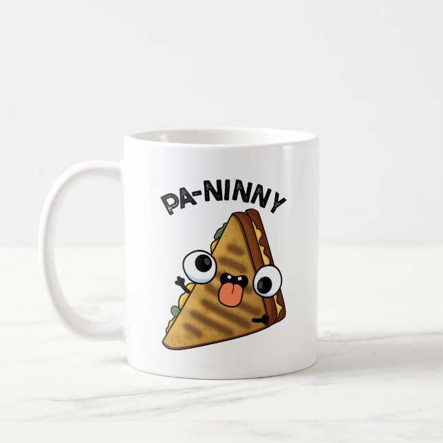 Pa-ninny Funny Panini Pun bietet eine niedliche Pa Kaffeetasse (Links)