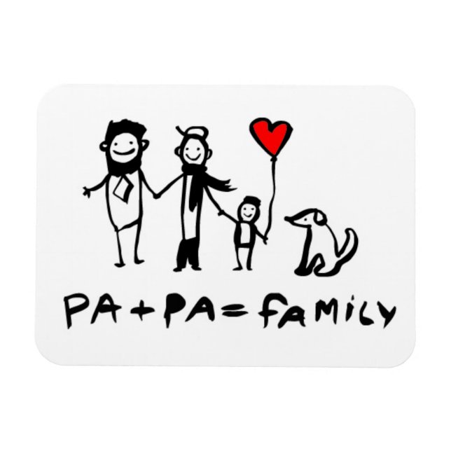 Pa + Pa = Familie Magnet (Horizontal)
