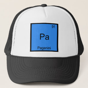 Pa - Paganini Lustiges Chemie-Element-Symbol-T-Shi Truckerkappe