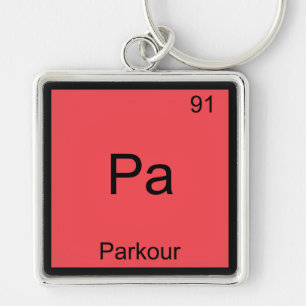 Pa - Parkour Funny Chemistry Element Symbol T-Shir Schlüsselanhänger