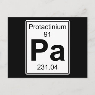 Pa - Protactinium Postkarte