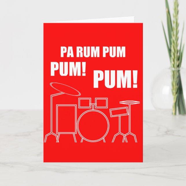 PA-Rum Pum Pum Pum Feiertagskarte (Vorderseite)