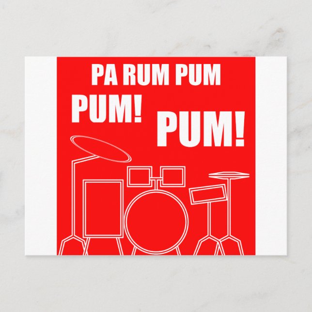 Pa Rum Pum Pum Pum Postkarte (Vorderseite)