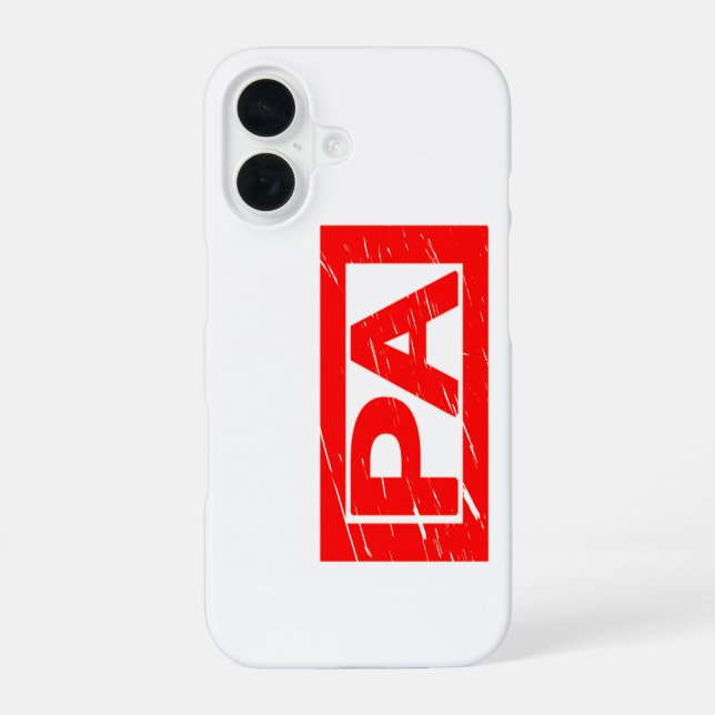 Pa Stempel iPhone 16 Hülle (Rückseite)