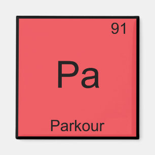 Pa - T-Shirt für das Symbol für Parkour Funny Chem Magnet