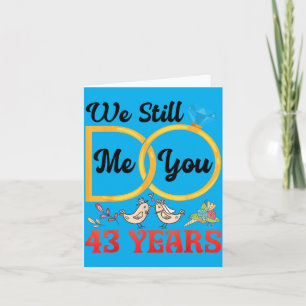 Paar 43. Hochzeitstag Verheiratet 43 Jahre Karte
