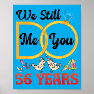 Paar 56. Hochzeitstag 56 Jahre verheiratet Poster