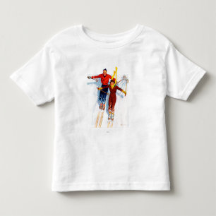 Paar-Abfahrtskilauf Kleinkind T-shirt