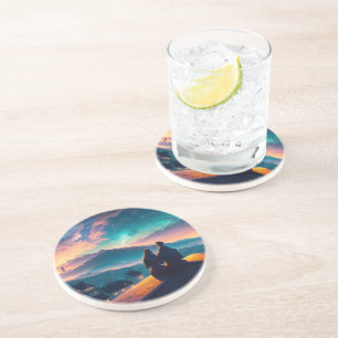 Paar auf dem Dach Getränkeuntersetzer